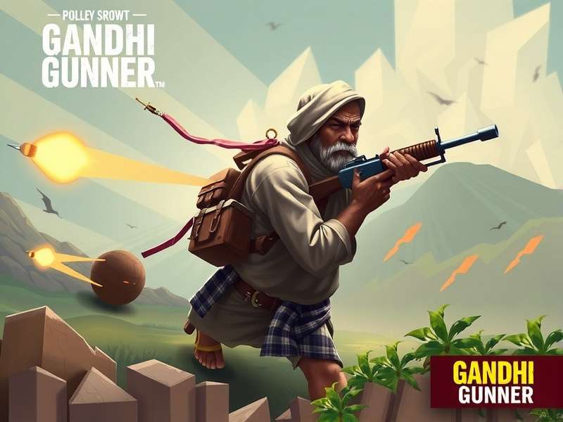 Gandhi Gunner Game Banner